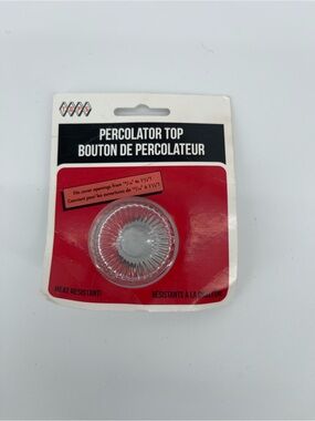 Percolator Top Replacement Knob - Clear